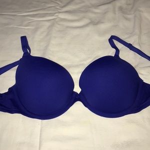 Blue Victoria Secret push up Bra, 34D